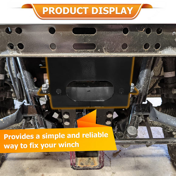 2005 - 2016 Kawasaki Mule 600/610 Steel UTV Winch Mounting Bracket Plate - WeiSen - 80106020