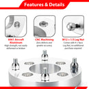 4Pcs 1.0" UTVs/ATVs 6061 Aluminum Wheel Adapter Spacers with a 4x110mm Hub Side Bolt Pattern-4