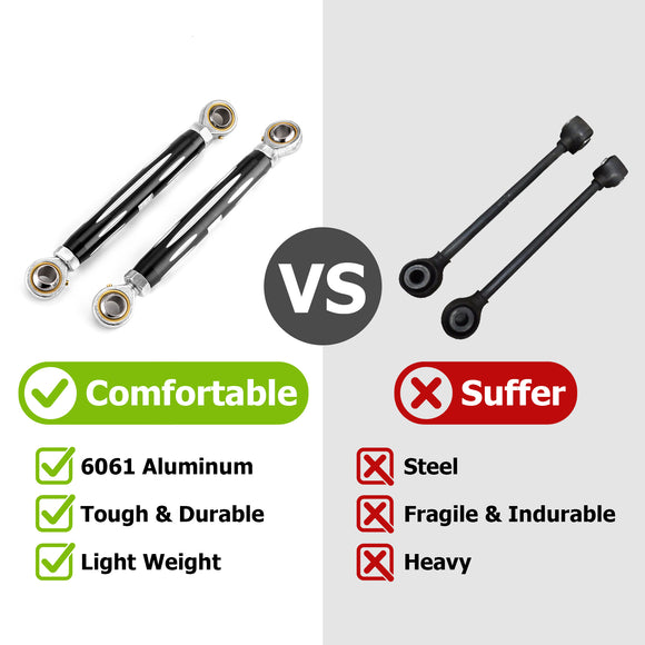 2022+ Polaris RZR Pro R Turbo R 2/4 UTV Off Road Adjustable Front Sway Bar Links #1544329 - WeiSen - 80402004