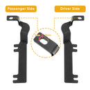 2019-2022 Chevrolet Silverado 1500 White&Amber Strobe 3.5 Inch LED Hood Hinge Ditch Light Pods w/ Wiring Harness Kit-7