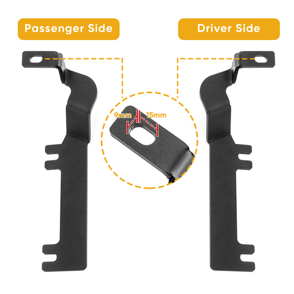 2019-2022 Chevrolet Silverado 1500 White&Amber Strobe 3.5 Inch LED Hood Hinge Ditch Light Pods w/ Wiring Harness Kit