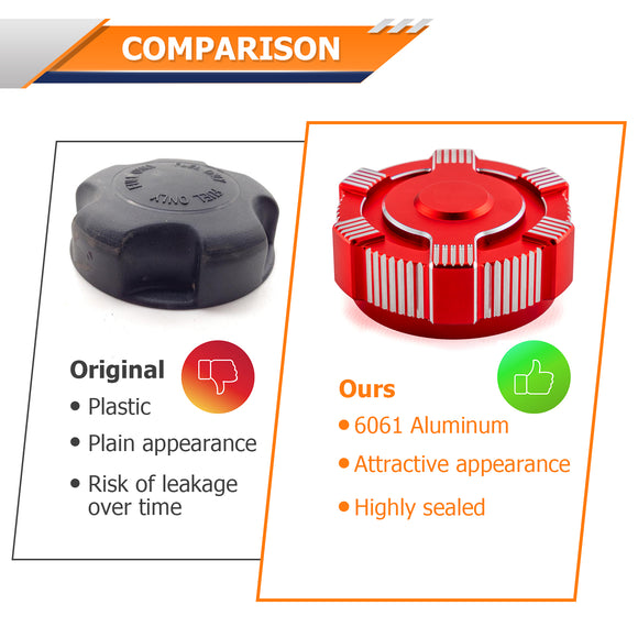 2020+ Polaris RZR Pro XP/ Pro R/ Turbo R 2/4 Red 6061 Aluminum Fuel Tank Cap - WeiSen - 80503002