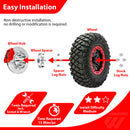 4Pcs 1.0" UTVs/ATVs 6061 Aluminum Wheel Adapter Spacers with a 4x110mm Hub Side Bolt Pattern-5