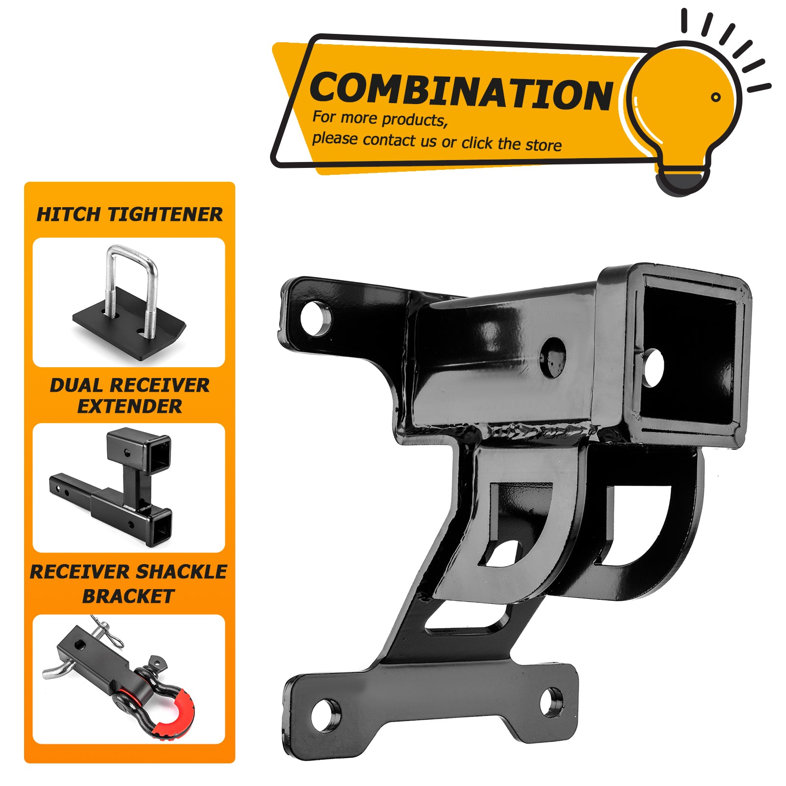 2020+ Polaris RZR PRO XP/ PRO XP 4 UTV Steel 2" Rear Receiver Hitch Mount Bracket