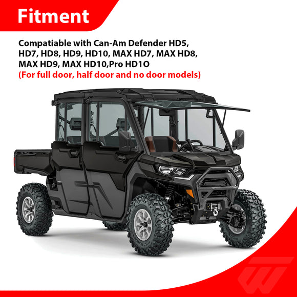 For 2016-2026 Can-Am Defender Super Wide Angle High Definition UTV Side View Mirrors
