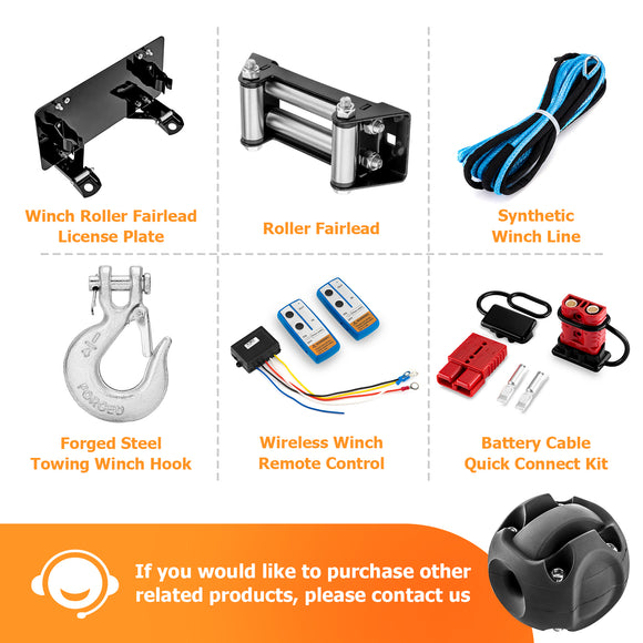 Trucks Jeeps ATV UTV ORV Trailers SUV Rubber Winch Split Cable Hook Stopper - WeiSen - 80310023
