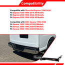 For 1996-2026 Chevrolet Express & GMC Savana Heavy Duty Steel 2 Inch Receiver Trailer Hitch-2