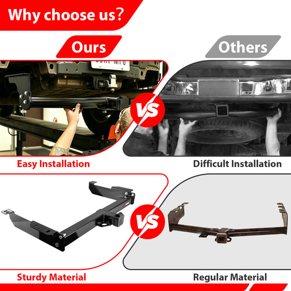 For 1996-2026 Chevrolet Express & GMC Savana Heavy Duty Steel 2 Inch Receiver Trailer Hitch