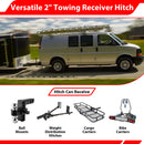 For 1996-2026 Chevrolet Express & GMC Savana Heavy Duty Steel 2 Inch Receiver Trailer Hitch-4