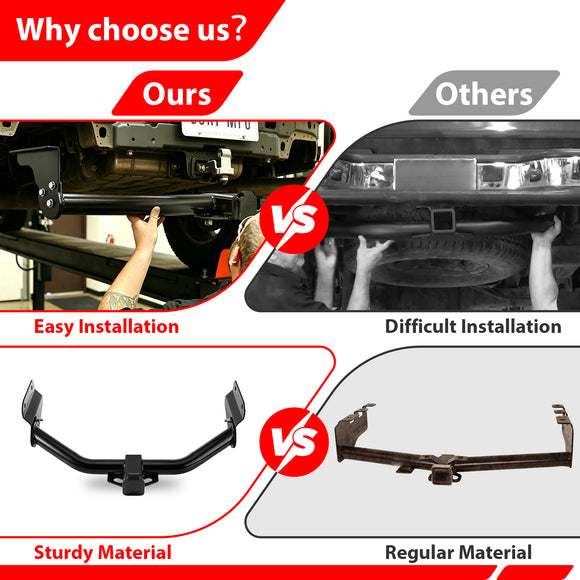For 2011-2026 Dodge Durango & 2012-2021 Jeep Grand Cherokee Heavy Duty Steel 2 Inch Receiver Trailer Hitch