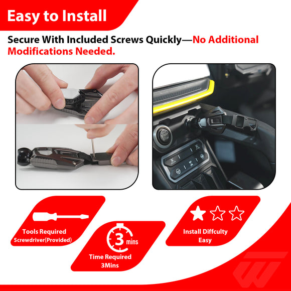 Heavy Duty Key Protector UTV Key Holder for 2017-2026 Can-Am Maverick X3 / Outlander 1000R / Renegade 1000R