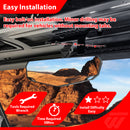 For 2017-2025 Polaris Ranger 1000 XP / Crew & 2017-2022 Ranger 500 Adjustable Angle High Definition Center Rear View Mirror-4