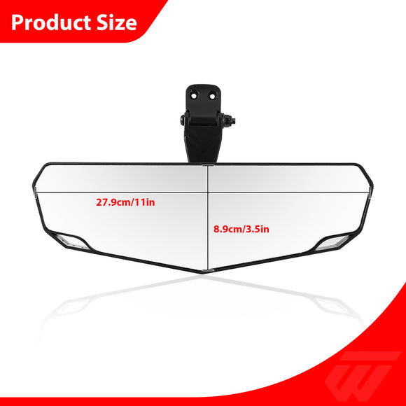 For 2017-2025 Polaris Ranger 1000 XP / Crew & 2017-2022 Ranger 500 Adjustable Angle High Definition Center Rear View Mirror