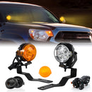 For 2005-2015 Toyota Tacoma Hood Hinge Ditch LED Pod Lights 3.5" – 3-Layer DRL, 6 Modes, DT Harness-1