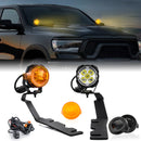 For 2019-2024 Dodge Ram 1500 Hood Hinge Ditch LED Pod Lights 3.5" – 3-Layer DRL, 6 Modes, DT Harness-1