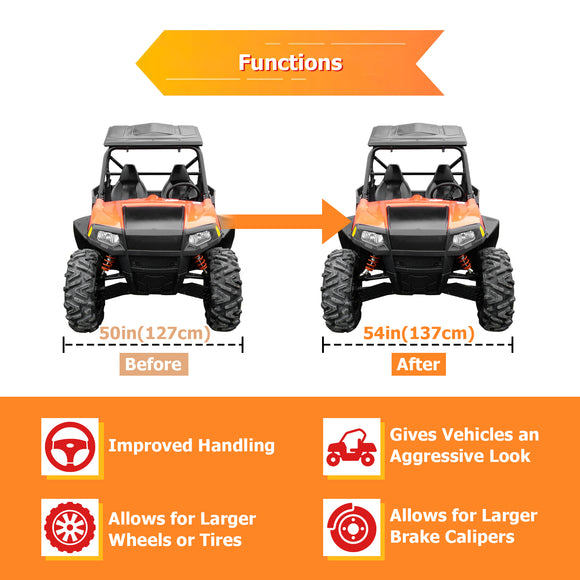 2Pcs 2" Wheel Spacers 4x156mm for Polaris Sportsman RZR Ranger Xplorer | 6061-T6 Forged Aluminum | Bolt-On