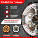 For 1989-1994 Toyota 4Runner Hilux Hood Hinge Ditch LED Pod Lights 3.5" – 3-Layer DRL, 6 Modes, DT Harness-2