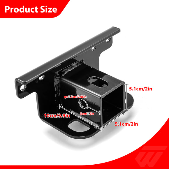 Yamaha Grizzly 550/700 Kodiak 700 Heavy Duty Steel Bolt-On Rear 2" Receiver Hitch