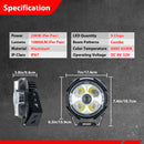 7" LED Pod Lights with DT Wiring Harness Kit – 3-Layer DRL, 6 Dynamic Modes (White & Amber) for Jeeps, Trucks, SUVs, ATVs, UTVs-7