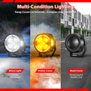 For 1989-1994 Toyota 4Runner Hilux Hood Hinge Ditch LED Pod Lights 3.5" – 3-Layer DRL, 6 Modes, DT Harness-7