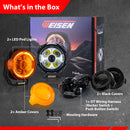 7" LED Pod Lights with DT Wiring Harness Kit – 3-Layer DRL, 6 Dynamic Modes (White & Amber) for Jeeps, Trucks, SUVs, ATVs, UTVs-9
