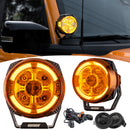 5" LED Pod Lights with DT Wiring Harness Kit – 3-Layer DRL, 6 Dynamic Modes (White & Amber) for Jeeps, Trucks, SUVs, ATVs, UTVs-1