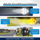 5" LED Pod Lights with DT Wiring Harness Kit – 3-Layer DRL, 6 Dynamic Modes (White & Amber) for Jeeps, Trucks, SUVs, ATVs, UTVs-8
