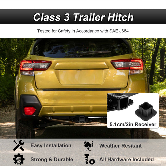 2016-2025 Subaru Crosstrek No Drill Class 3 Trailer Hitch 2" Receiver & Plug&Play 4-Pin Trailer Wiring Harness