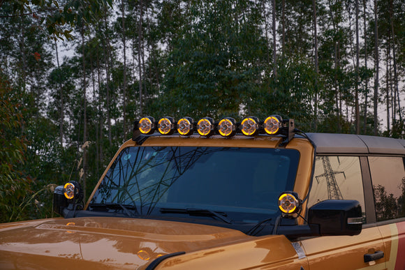 5" LED Pod Lights with DT Wiring Harness Kit – 3-Layer DRL, 6 Dynamic Modes (White & Amber) for Jeeps, Trucks, SUVs, ATVs, UTVs