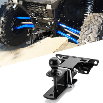 2020-2026 Kawasaki Teryx KRX 1000 UTV Rear Receiver Hitch Kit w/ 2-Inch Trailer Hitch 3-in-1 Ball Mount 5/8" Lock Pin Tightener