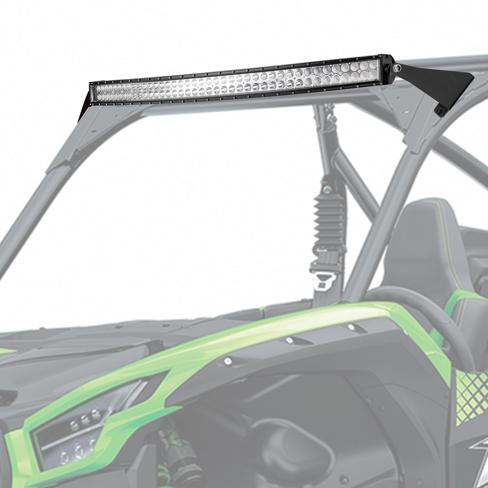 2020+ Kawasaki Teryx KRX 1000 Upper Roof Amber White Strobe 42" Curved LED Light Bar Kit