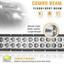 1966 - 1996 Ford Bronco F - 150 Roof 300W 52" Curved LED Light Bar Kit - WeiSen - 70101024+70202012+70203002
