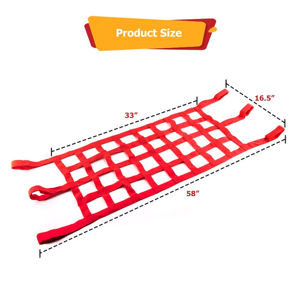 1987 - 2025 Jeep Wrangler YJ TJ JK JL & Gladiator JT Roof Nylon Mesh Cargo Net - WeiSen - 70702007