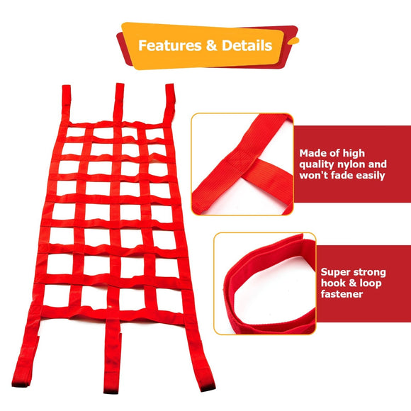 1987 - 2025 Jeep Wrangler YJ TJ JK JL & Gladiator JT Roof Nylon Mesh Cargo Net - WeiSen - 70702007