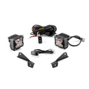 1989 - 1995 Toyota 4Runner Pickups Hood Hinge 3" White & Amber Strobe LED Ditch Light Pod Kit - WeiSen - 70104018+70201007