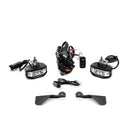 1993 - 1998 Jeep Grand Cherokee ZJ White&Amber Strobe 3.5 Inch LED Hood Hinge Ditch Light Pods w/ Wiring Harness Kit - WeiSen - 70104020+70201013