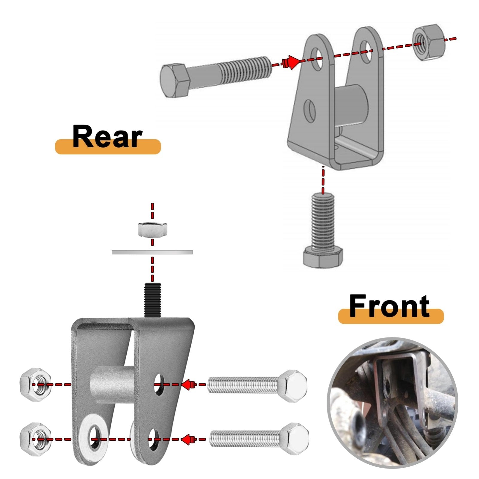 1993 - 2000 Honda TRX300 FourTrax ATV Heavy - Duty Steel Front & Rear 2" Full Lift Kit - Weisen