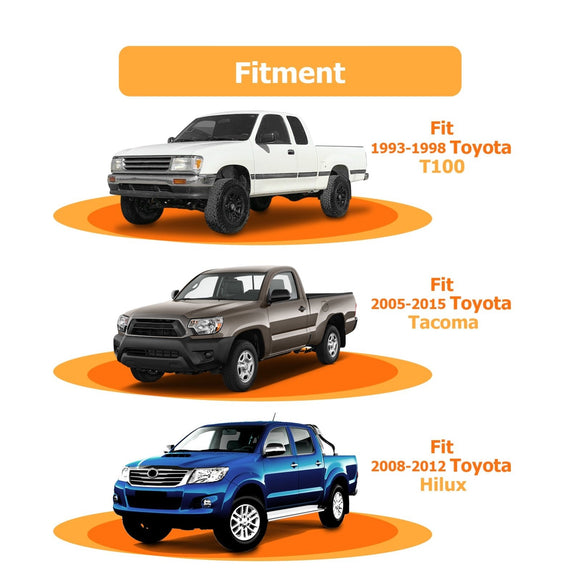 1993 - 2015 Toyota Tacoma T100 Hilux Vehicle - Side 4 - Pin Trailer Wiring Harness w/ Plug & Play Connector - WeiSen - 70206009
