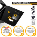 1995 - 1999 Chevy Tahoe/ K1500 Suburban Steel No Drilling Hidden Winch Mounting Bracket - WeiSen - 70109005