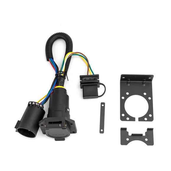 1997 - 2025 Toyota Ram GMC Ford USCAR Socket to 7 - Way RV Blade and 4 - Way Flat Trailer Wiring Adapter - WeiSen - 70206042