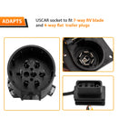 1997 - 2025 Toyota Ram GMC Ford USCAR Socket to 7 - Way RV Blade and 4 - Way Flat Trailer Wiring Adapter - WeiSen - 70206042
