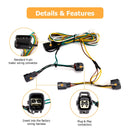 1998 - 2006 Jeep Wrangler TJ Plug & Play 4 - Pin Trailer Wiring Harness Kit - WeiSen - 70206043
