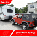 1998 - 2006 Jeep Wrangler TJ Plug & Play Connector Towed - Vehicle RV Trailer Wiring Harness - WeiSen - 70206081