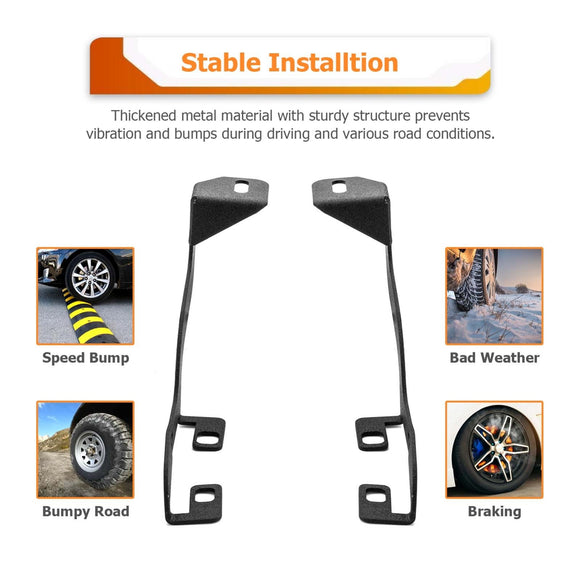 1999 - 2007 Ford Superduty F - 250/350/450/550 Heavy - Duty Steel Ditch Light Mount Bracket - WeiSen - 70104065