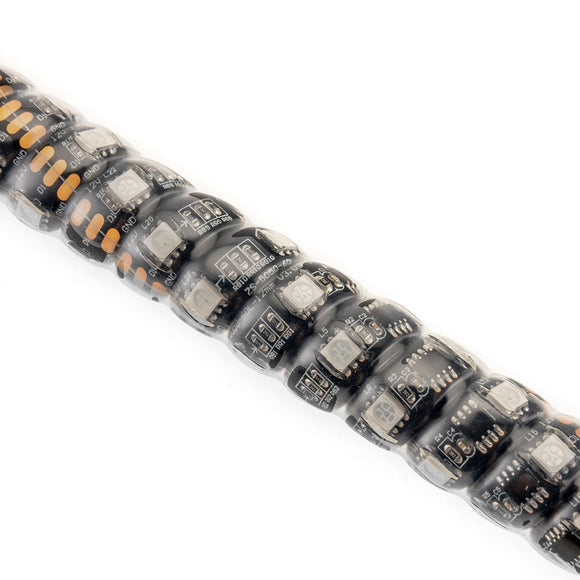 1PC 44" Interior Horizontal Chasing RGB LED Antenna Spiral Whip Light W/ 1.5" - 2.0" Clamp | For RZR Can - Am Polaris UTV Jeep Golf Cart Boat - WeiSen - 80204010