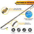 1PC 44" Interior Horizontal Chasing RGB LED Antenna Spiral Whip Light W/ 1.5" - 2.0" Clamp | For RZR Can - Am Polaris UTV Jeep Golf Cart Boat - WeiSen - 80204010