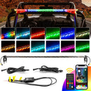 1PC 44" Interior Horizontal Chasing RGB LED Antenna Spiral Whip Light W/ 1.5" - 2.0" Clamp | For RZR Can - Am Polaris UTV Jeep Golf Cart Boat - WeiSen - 80204010