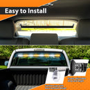 1Pcs 35" Universal Interior Windscreen 144LEDs Amber White Emergency Hazard Warning Strobe Light for SUV Truck Jeep - WeiSen - 70207014