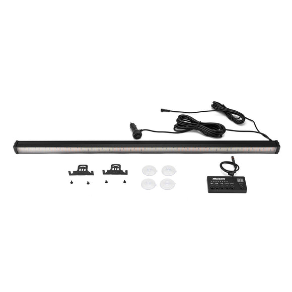 1Pcs 35" Universal Interior Windscreen 144LEDs Amber White Emergency Hazard Warning Strobe Light for SUV Truck Jeep - WeiSen - 70207014