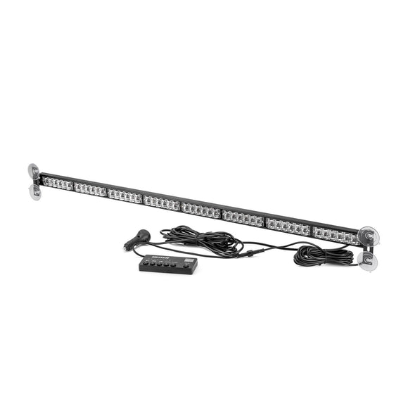 1pcs 35" Universal Interior Windscreen 48LEDs Amber White Emergency Hazard Warning Strobe Light - WeiSen - 70207008